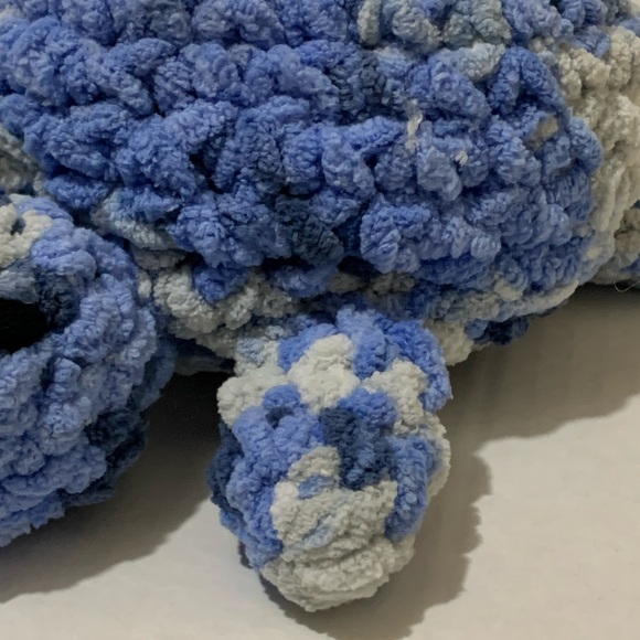 Turtle Crocheted with soft chenille style yarn, Nursery/Playroom Decor - Picture 4 of 11